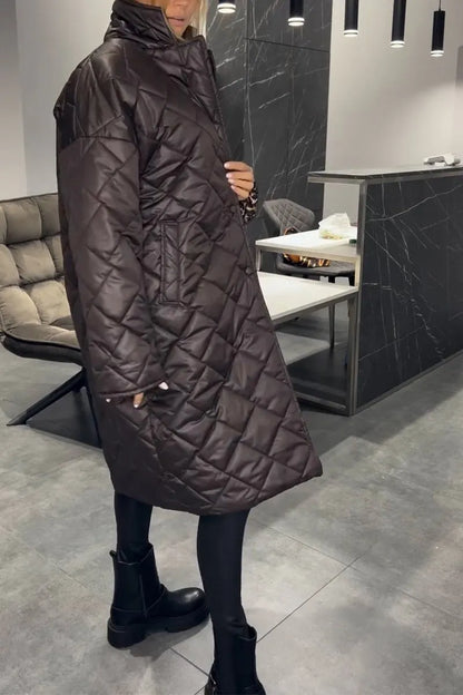 Fabiana | Cappotto Trapuntato Reversibile con Stampa Leopardata