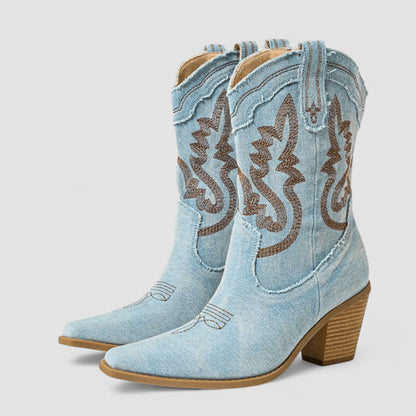 Callie | Stivaletti Western Ricamati