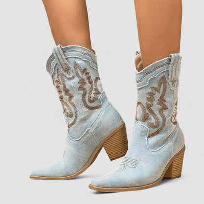 Callie | Stivaletti Western Ricamati
