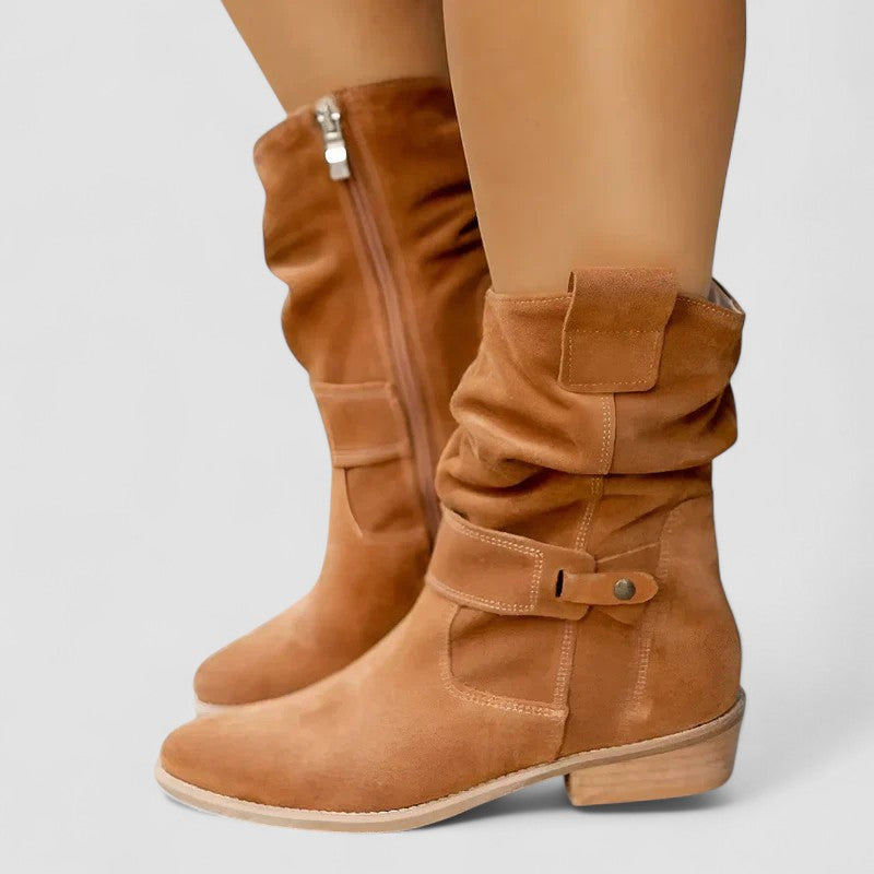 Elyse | Stivali Western In Stile Arricciato