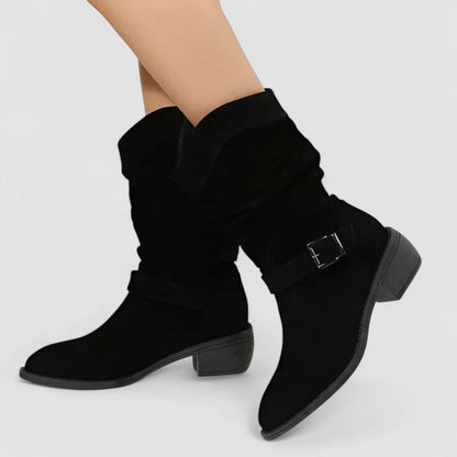 Elyse | Stivali Western In Stile Arricciato