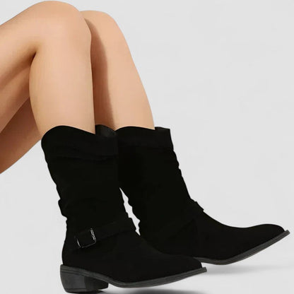 Elyse | Stivali Western In Stile Arricciato