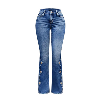 Roberta | Jeans a Zampa Vita Alta Strappati