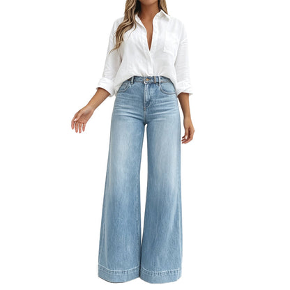 Lucia | Jeans Gamba Larga Effetto Allungante