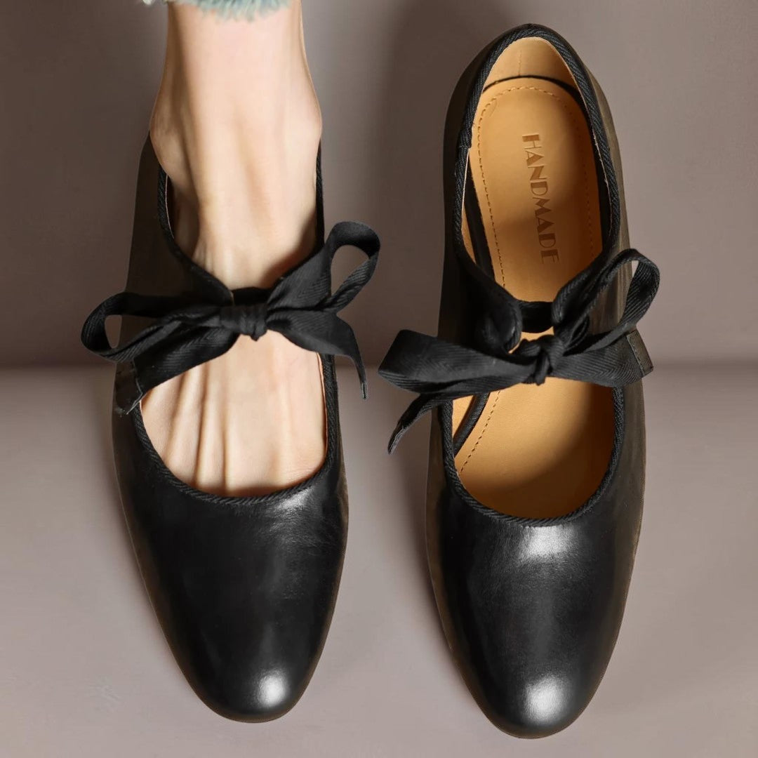 Sophie | Ballerine In Pelle Con Fiocco